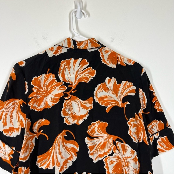 NWOT Ganni Geroux 100% Silk Floral Top Size 38 or US 6 - Picture 7 of 12